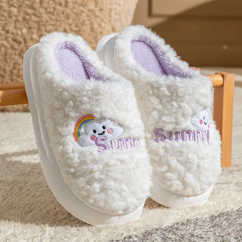 2025 Pink Cartoon Cotton Slippers Women - Image 3