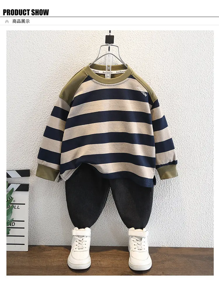 Boys Striped Long Sleeve T-Shirt Spring Autumn Casual Top — feature 6