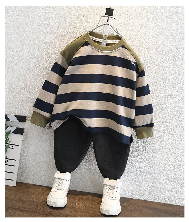 Boys Striped Long Sleeve T-Shirt Spring Autumn Casual Top — feature 7