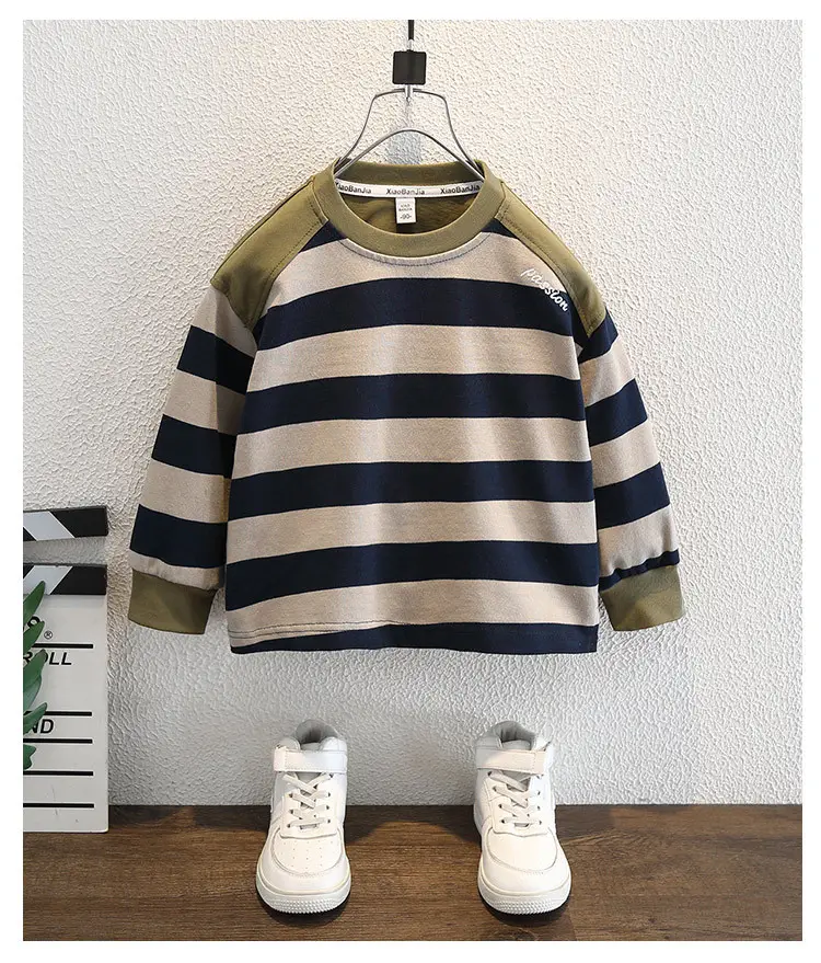 Boys Striped Long Sleeve T-Shirt Spring Autumn Casual Top — feature 9