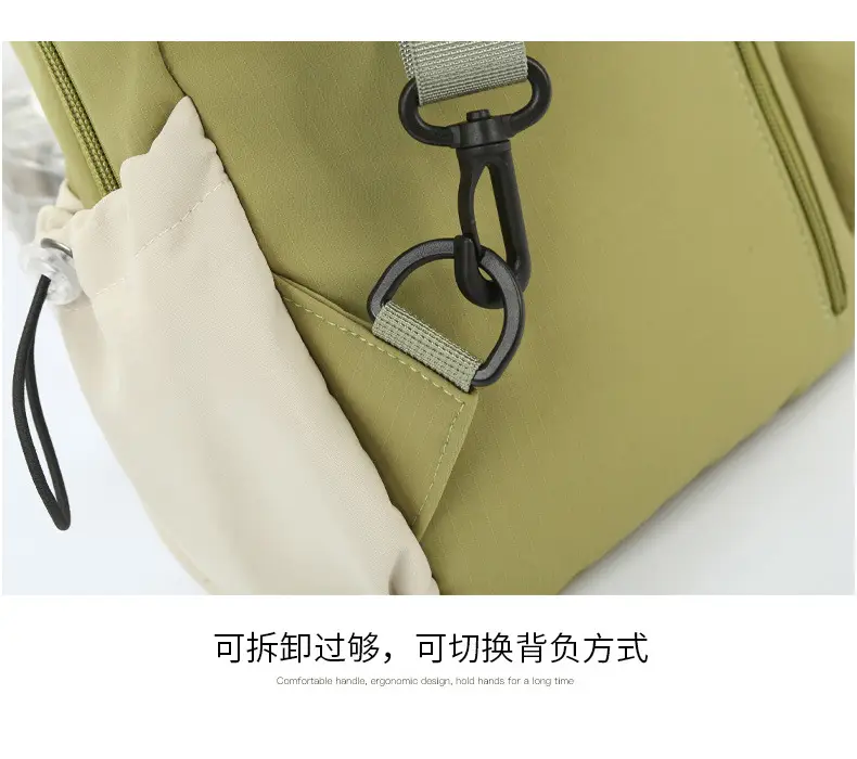 Women's Color-Blocking Crossbody Backpack Orange Black — feature 11