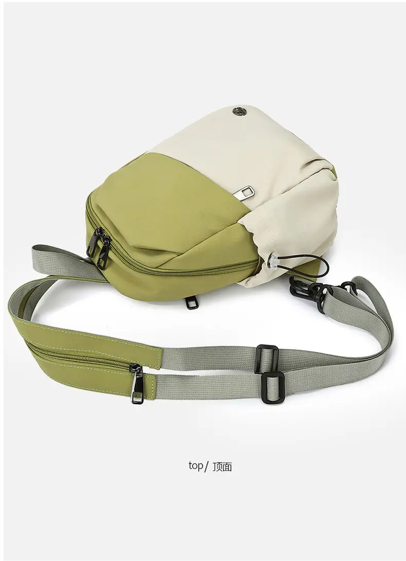 Women's Color-Blocking Crossbody Backpack Orange Black — feature 24