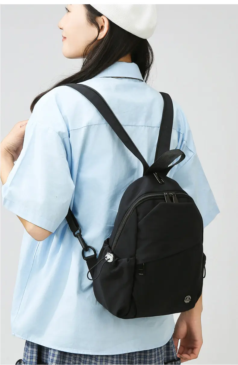 Women's Color-Blocking Crossbody Backpack Orange Black — feature 27