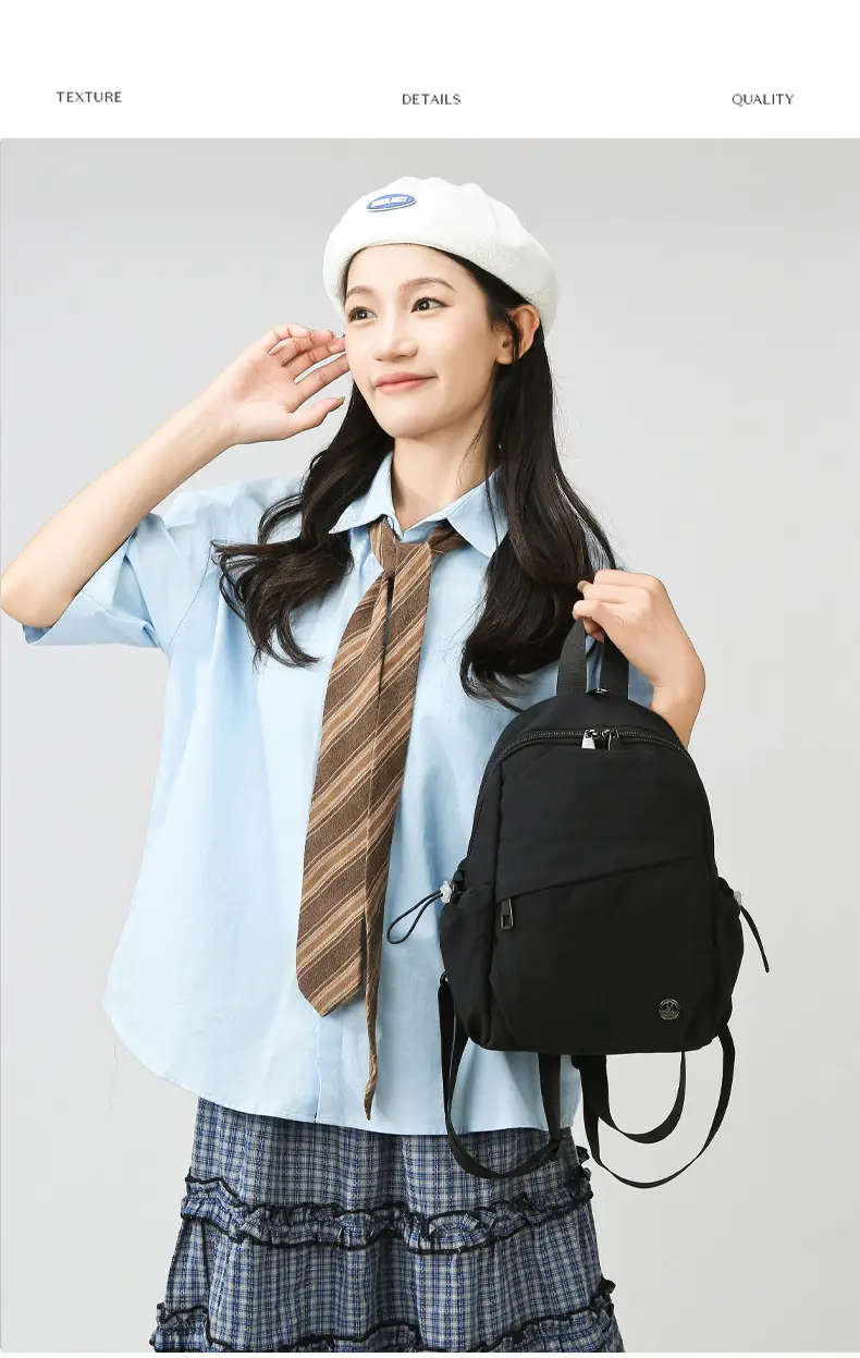 Women's Color-Blocking Crossbody Backpack Orange Black — feature 31