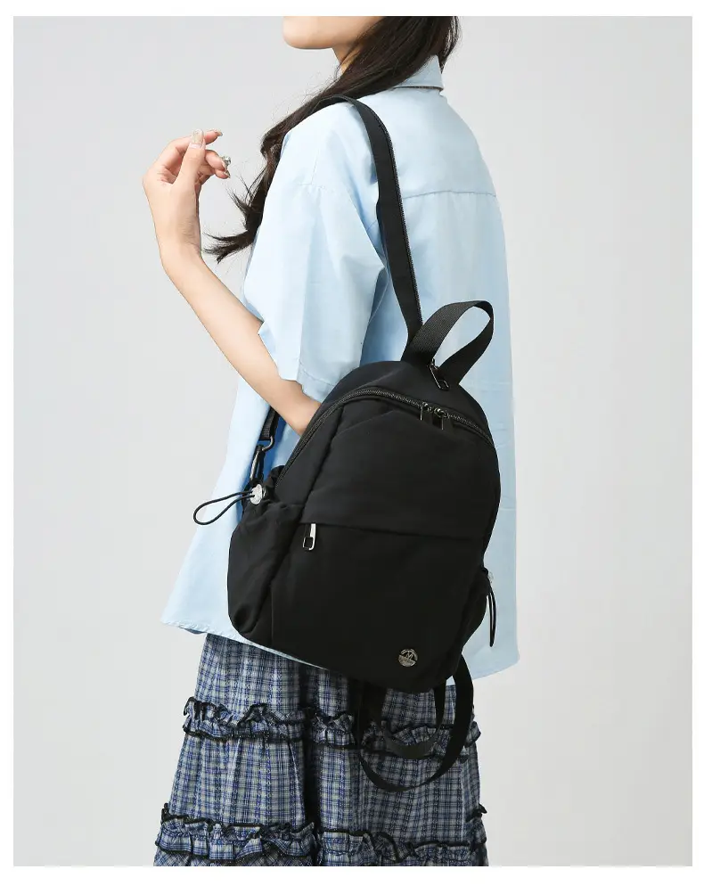 Women's Color-Blocking Crossbody Backpack Orange Black — feature 33