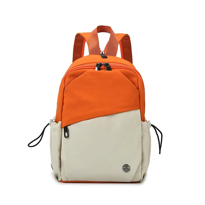Women's Color-Blocking Crossbody Backpack Orange Black - Image 2