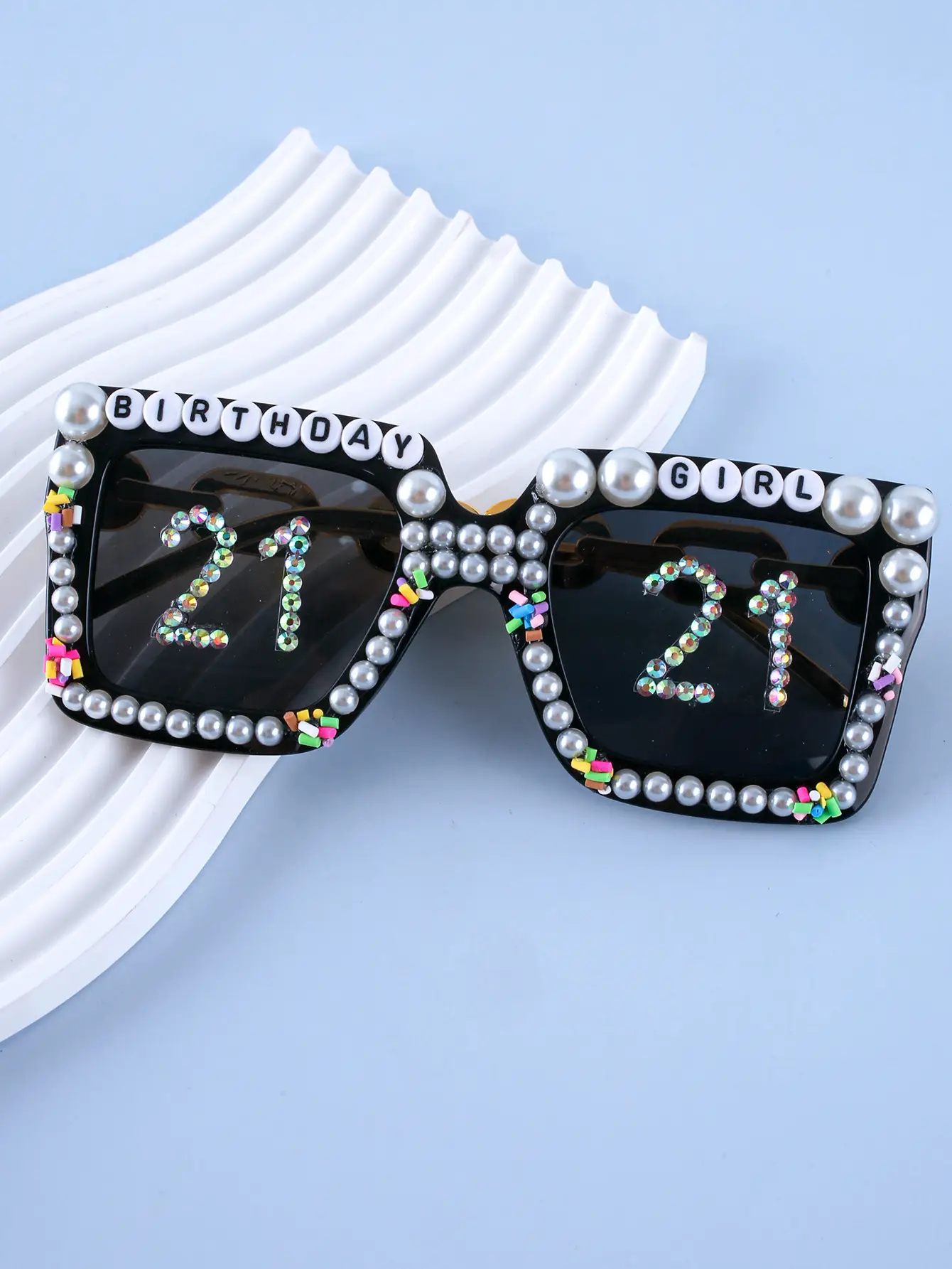 Sexy Rhinestone Sunglasses for Girls Boys Birthday Party Wear — feature 9