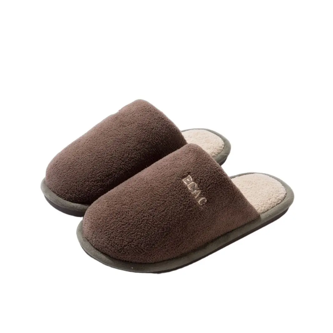 2025 New Cotton Slippers for Women, Winter Home Use, Indoor Couples, Thick-Soled Non-Slip Warm Woolen Cotton Slippers for Men
