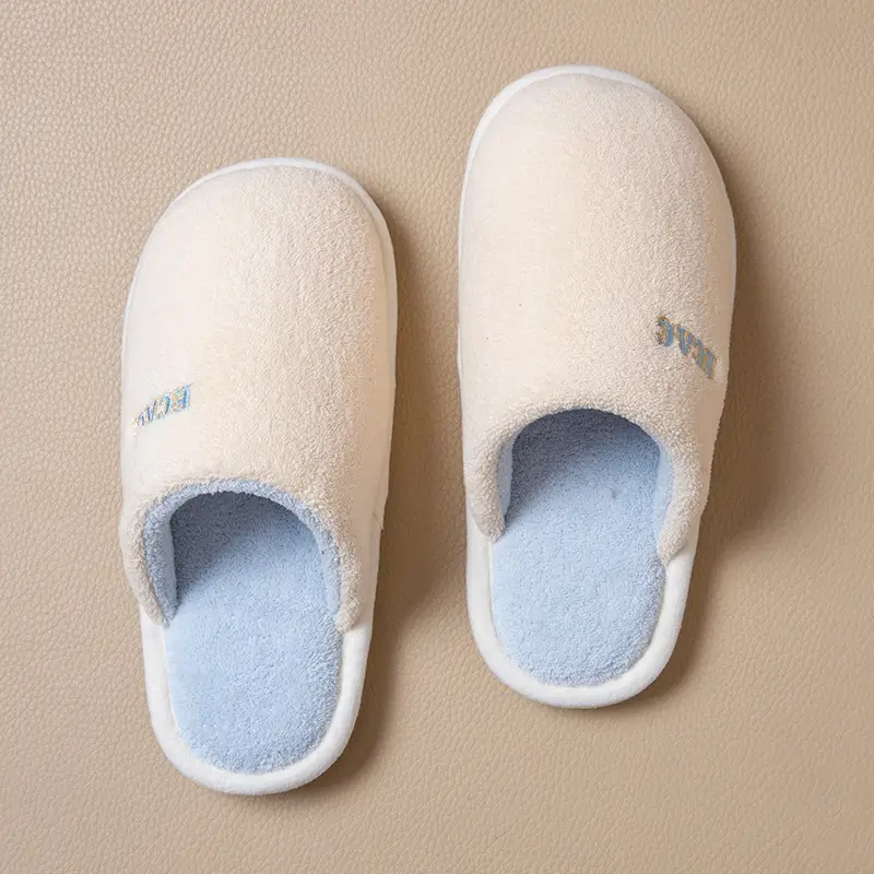 2025 New Cotton Slippers for Women, Winter Home Use, Indoor Couples, Thick-Soled Non-Slip Warm Woolen Cotton Slippers for Men