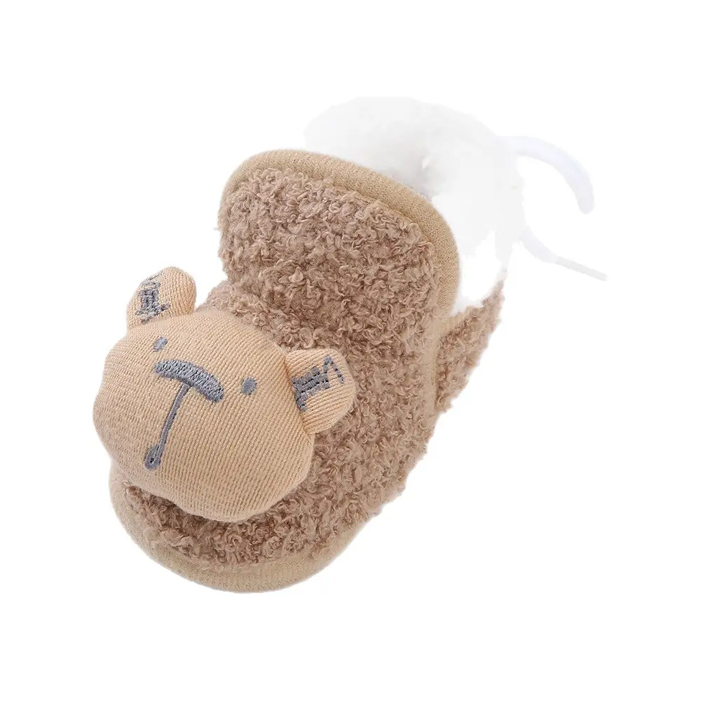 Thickened Winter Baby Anti-Falling Warm Toddler Cotton Shoes That Do Not Fall Off Newborn Baby Shoes 3-6-12 Months Fleece-Lined - Image 8