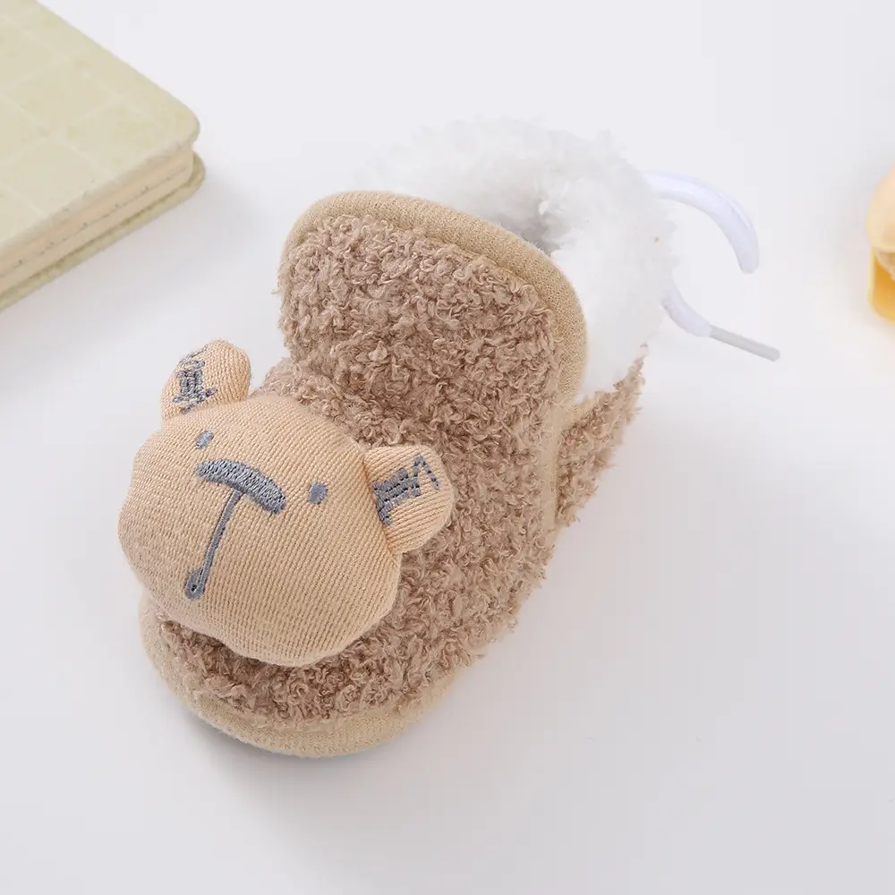 Thickened Winter Baby Anti-Falling Warm Toddler Cotton Shoes That Do Not Fall Off Newborn Baby Shoes 3-6-12 Months Fleece-Lined — feature 10