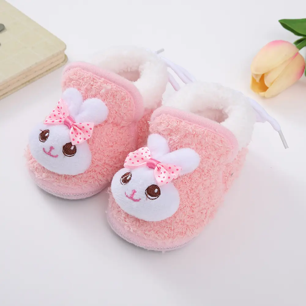 Thickened Winter Baby Anti-Falling Warm Toddler Cotton Shoes That Do Not Fall Off Newborn Baby Shoes 3-6-12 Months Fleece-Lined — feature 13