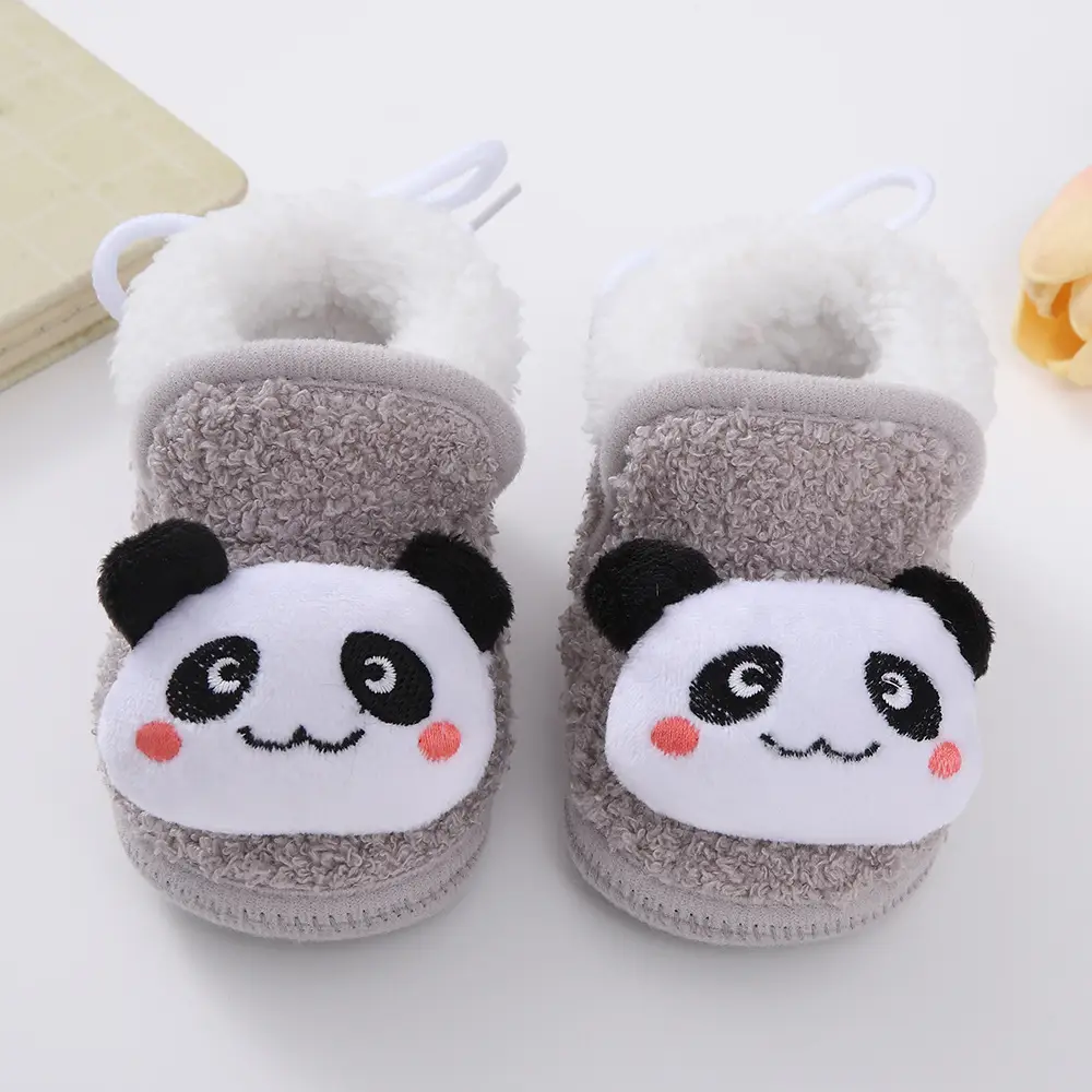 Thickened Winter Baby Anti-Falling Warm Toddler Cotton Shoes That Do Not Fall Off Newborn Baby Shoes 3-6-12 Months Fleece-Lined — feature 16