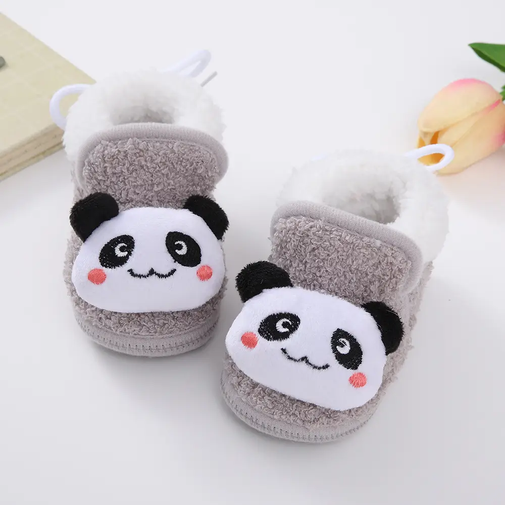 Thickened Winter Baby Anti-Falling Warm Toddler Cotton Shoes That Do Not Fall Off Newborn Baby Shoes 3-6-12 Months Fleece-Lined — feature 17