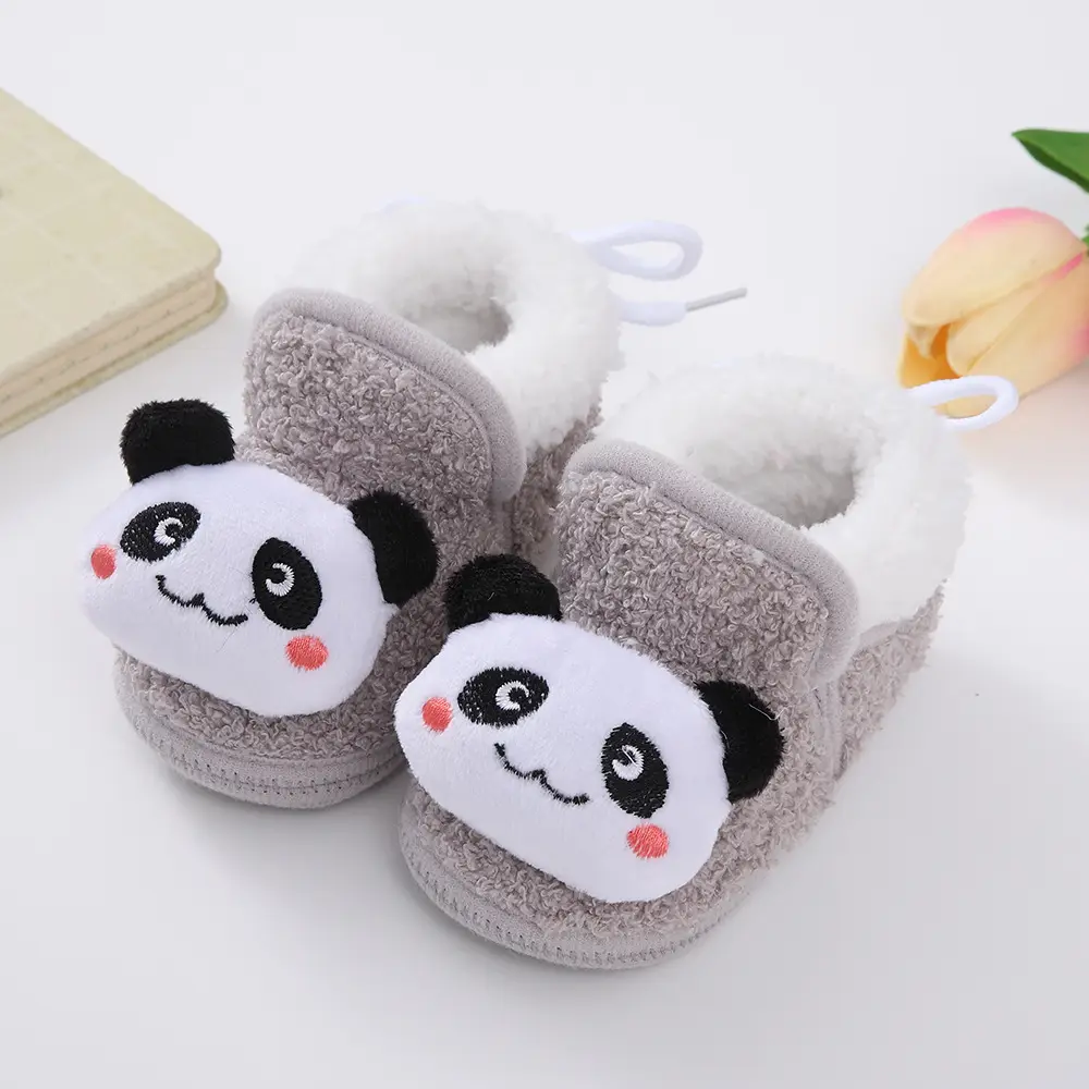 Thickened Winter Baby Anti-Falling Warm Toddler Cotton Shoes That Do Not Fall Off Newborn Baby Shoes 3-6-12 Months Fleece-Lined — feature 18