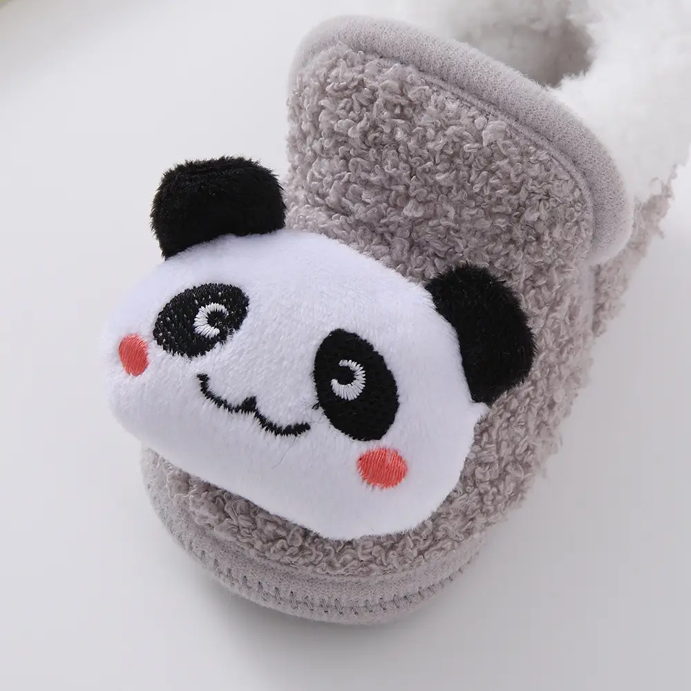 Thickened Winter Baby Anti-Falling Warm Toddler Cotton Shoes That Do Not Fall Off Newborn Baby Shoes 3-6-12 Months Fleece-Lined — feature 4
