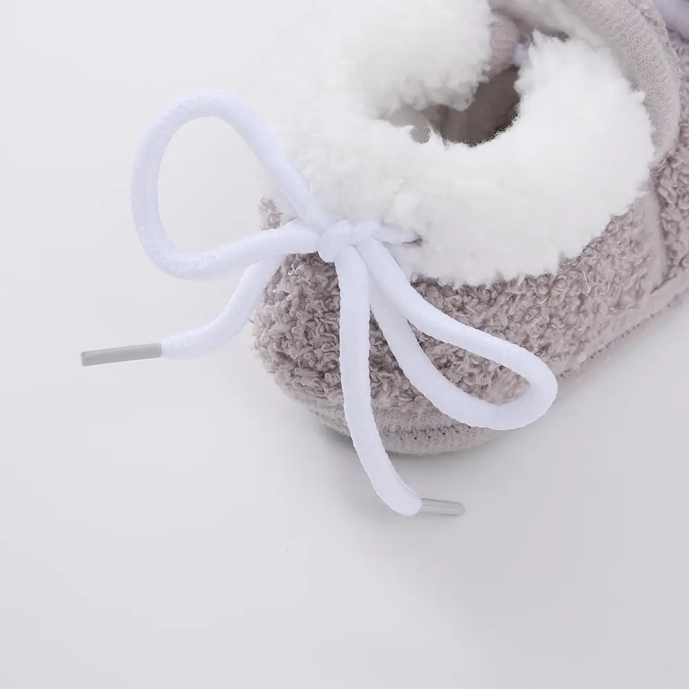 Thickened Winter Baby Anti-Falling Warm Toddler Cotton Shoes That Do Not Fall Off Newborn Baby Shoes 3-6-12 Months Fleece-Lined — feature 5