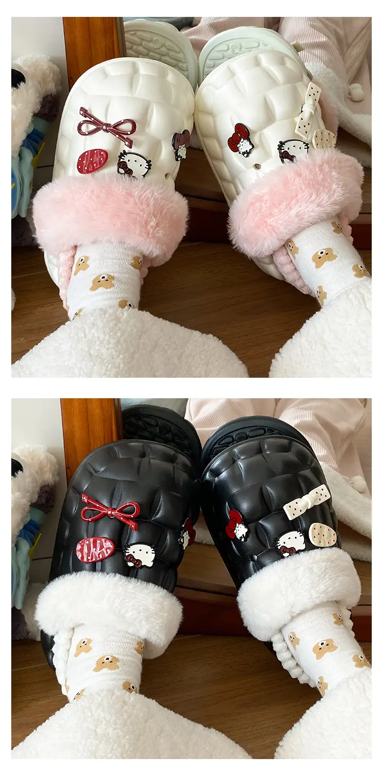 2025 Autumn Winter Cartoon Cotton Slippers Pink Women — feature 10