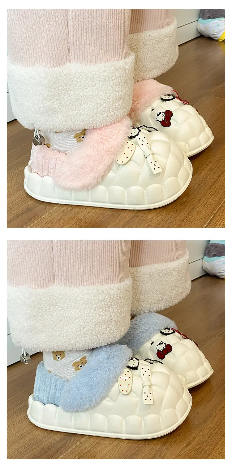 2025 Autumn Winter Cartoon Cotton Slippers Pink Women — feature 12