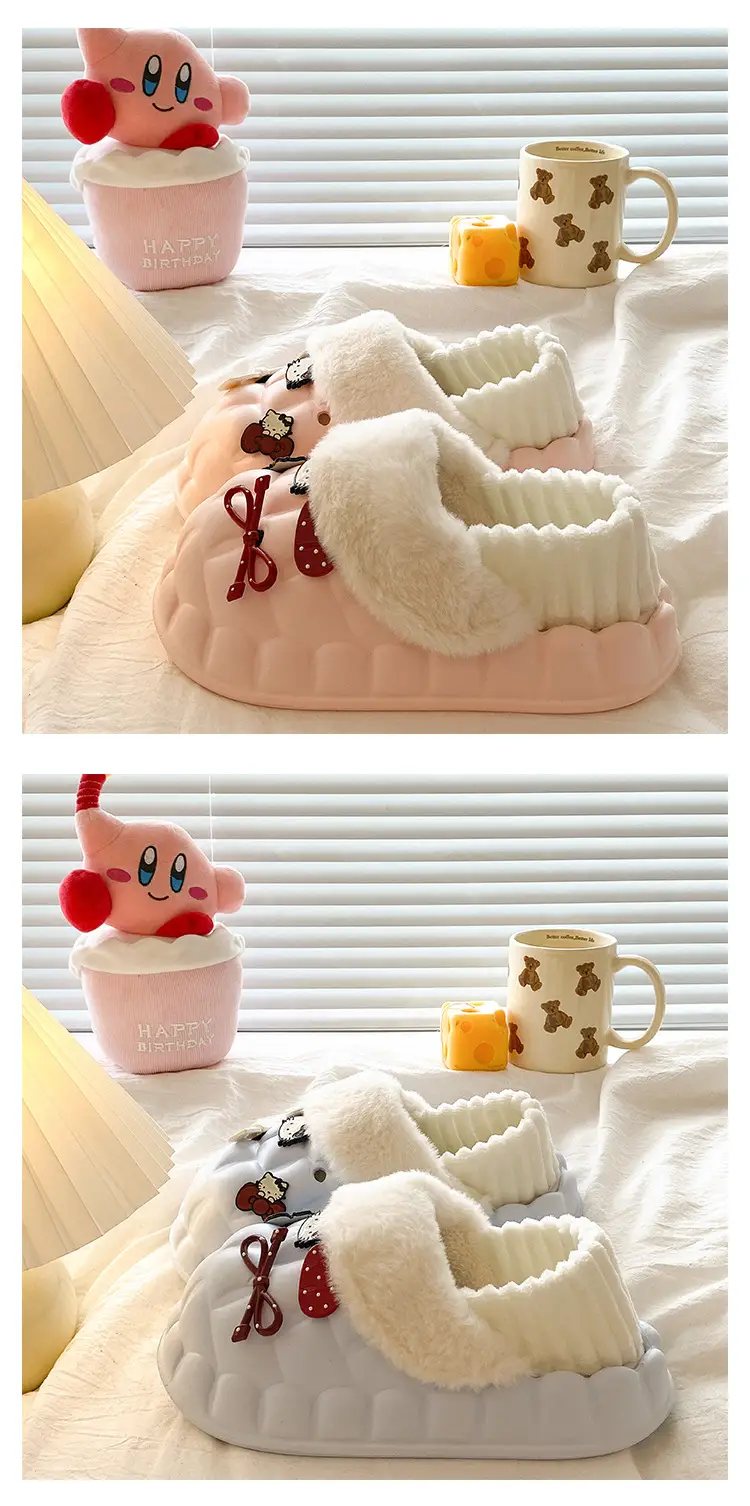 2025 Autumn Winter Cartoon Cotton Slippers Pink Women — feature 22