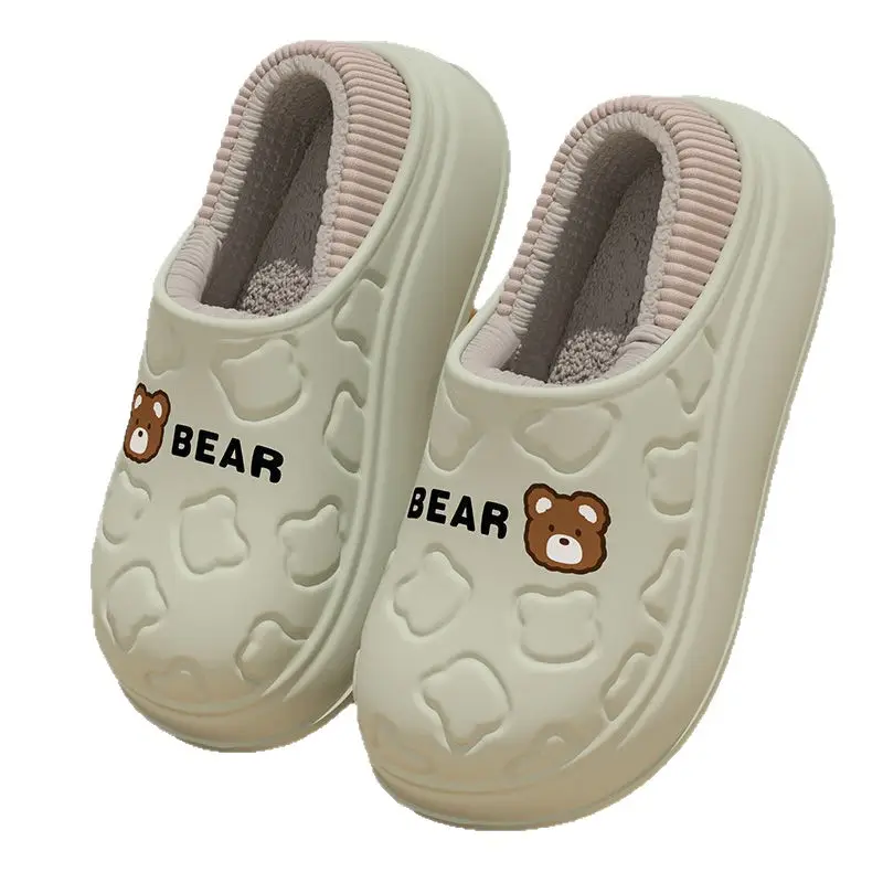 New Cotton Slippers for Women, Autumn and Winter Home Indoor Non-Slip Waterproof Warm Closed-Back Maternity Postpartum Cotton Shoes for Men - Image 10