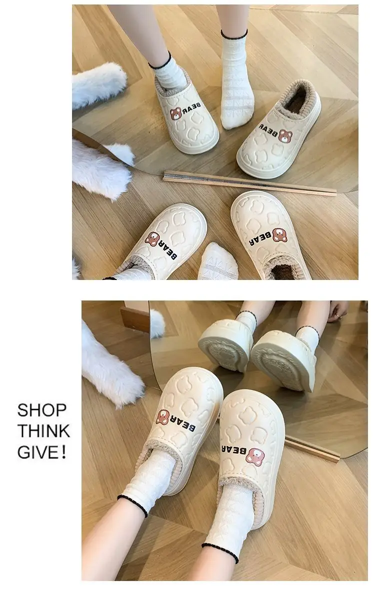New Cotton Slippers for Women, Autumn and Winter Home Indoor Non-Slip Waterproof Warm Closed-Back Maternity Postpartum Cotton Shoes for Men — feature 19