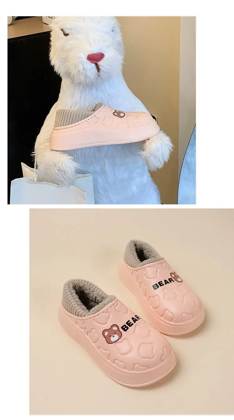 New Cotton Slippers for Women, Autumn and Winter Home Indoor Non-Slip Waterproof Warm Closed-Back Maternity Postpartum Cotton Shoes for Men — feature 29