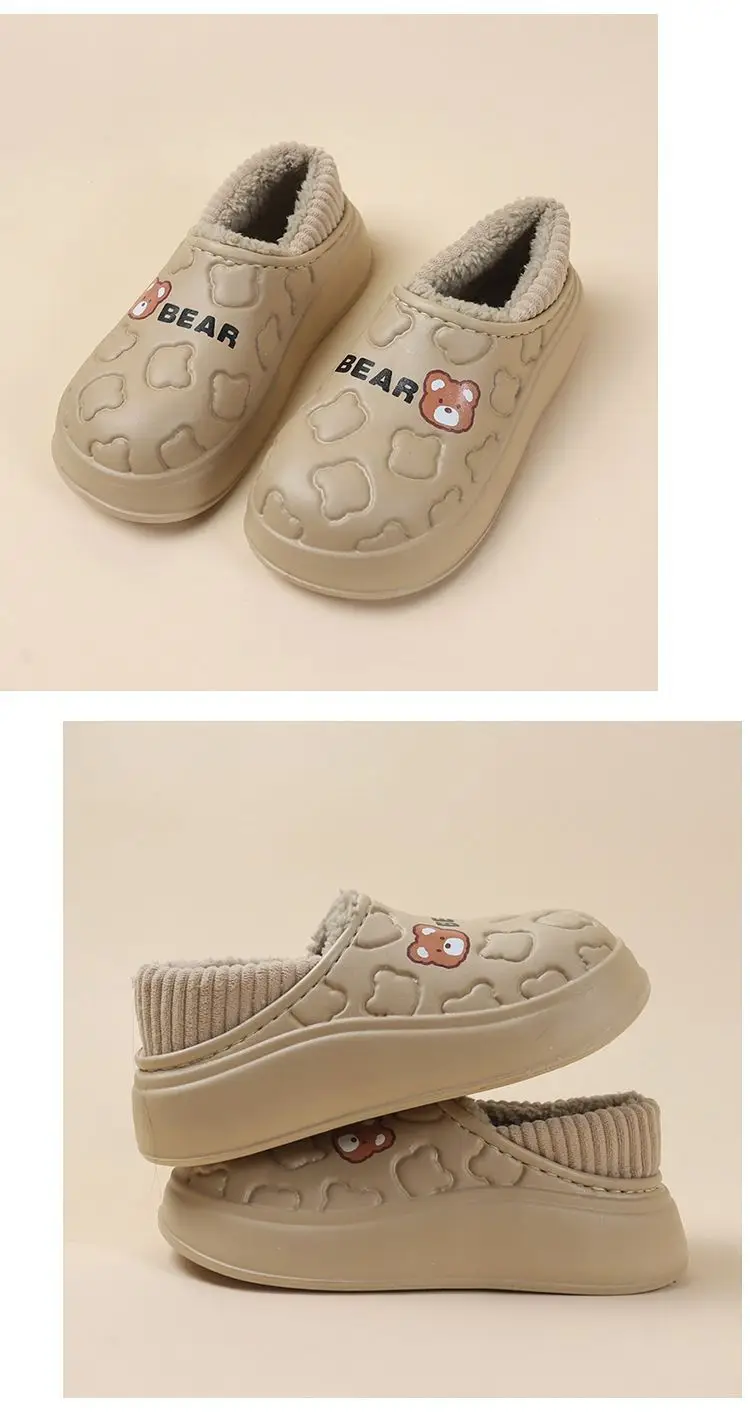 New Cotton Slippers for Women, Autumn and Winter Home Indoor Non-Slip Waterproof Warm Closed-Back Maternity Postpartum Cotton Shoes for Men — feature 30