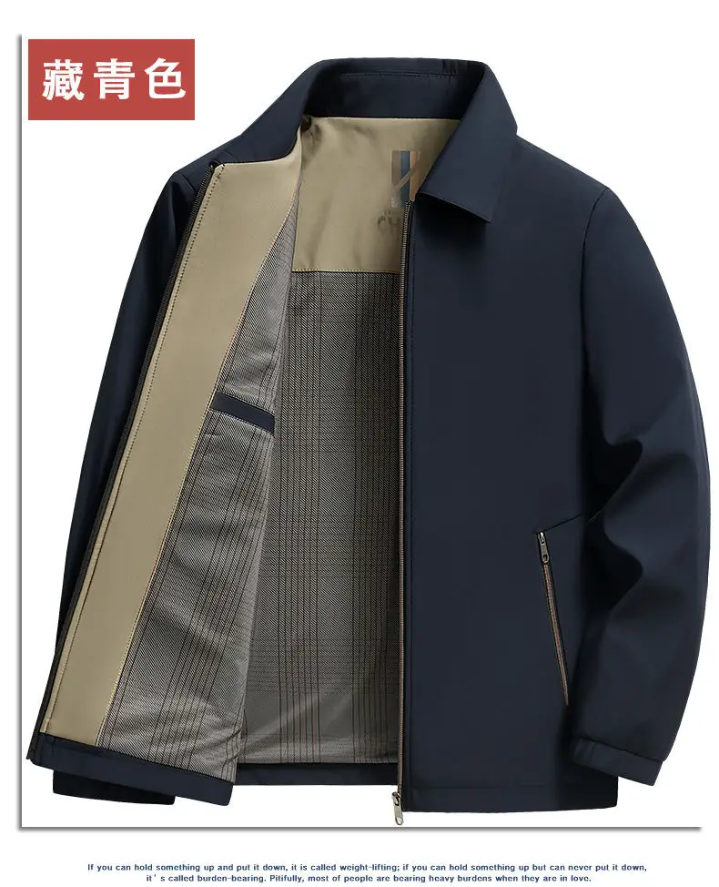 Middle-Aged Men's Outwears, Lapel Jackets, Spring and Autum Middle-Aged and Elderly Tops, Thin Daddy Clothes, Grandpa Jackets — feature 11
