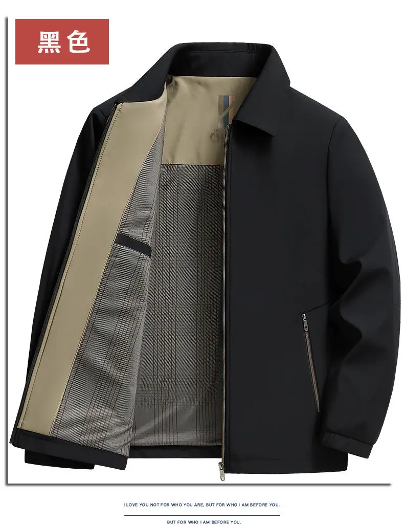 Middle-Aged Men's Outwears, Lapel Jackets, Spring and Autum Middle-Aged and Elderly Tops, Thin Daddy Clothes, Grandpa Jackets — feature 12