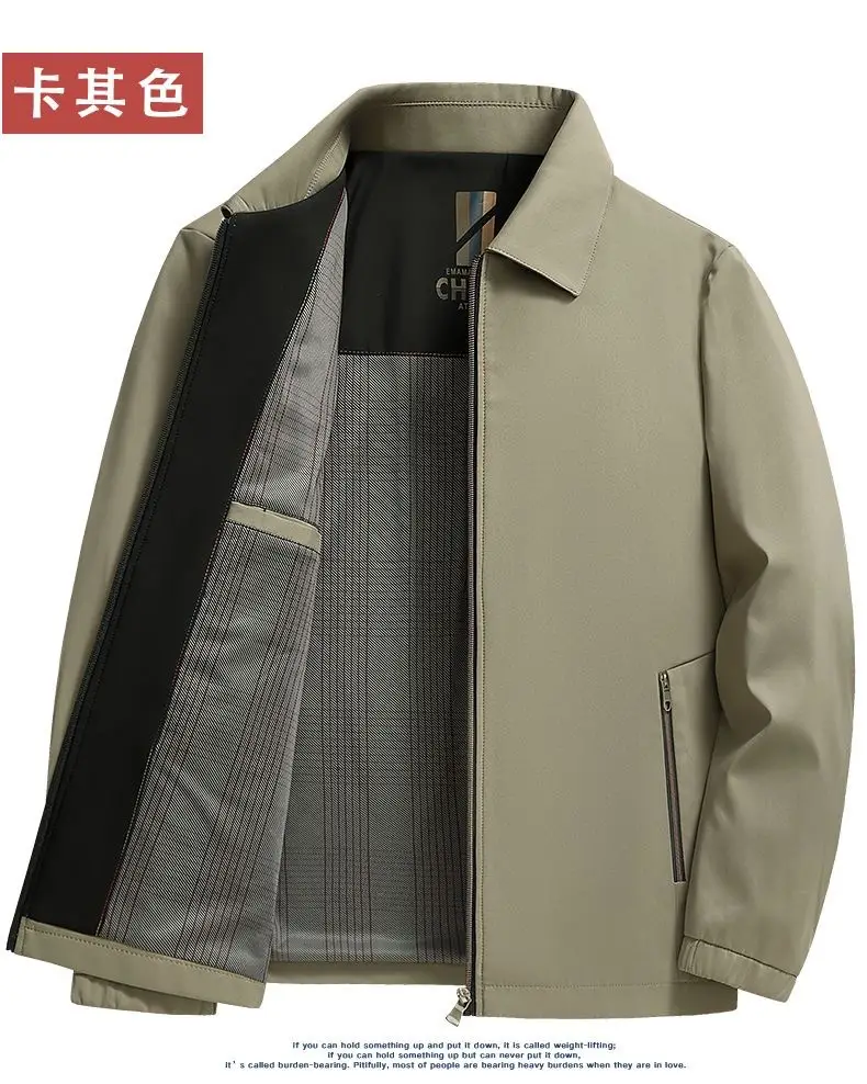 Middle-Aged Men's Outwears, Lapel Jackets, Spring and Autum Middle-Aged and Elderly Tops, Thin Daddy Clothes, Grandpa Jackets — feature 13