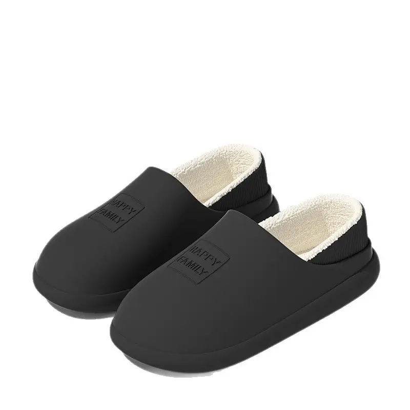 New Style Men's Waterproof and Non-Slip Cotton Slippers for Home Use, Autumn and Winter Warm Outer Wear for Women, Thick Soles - Image 25