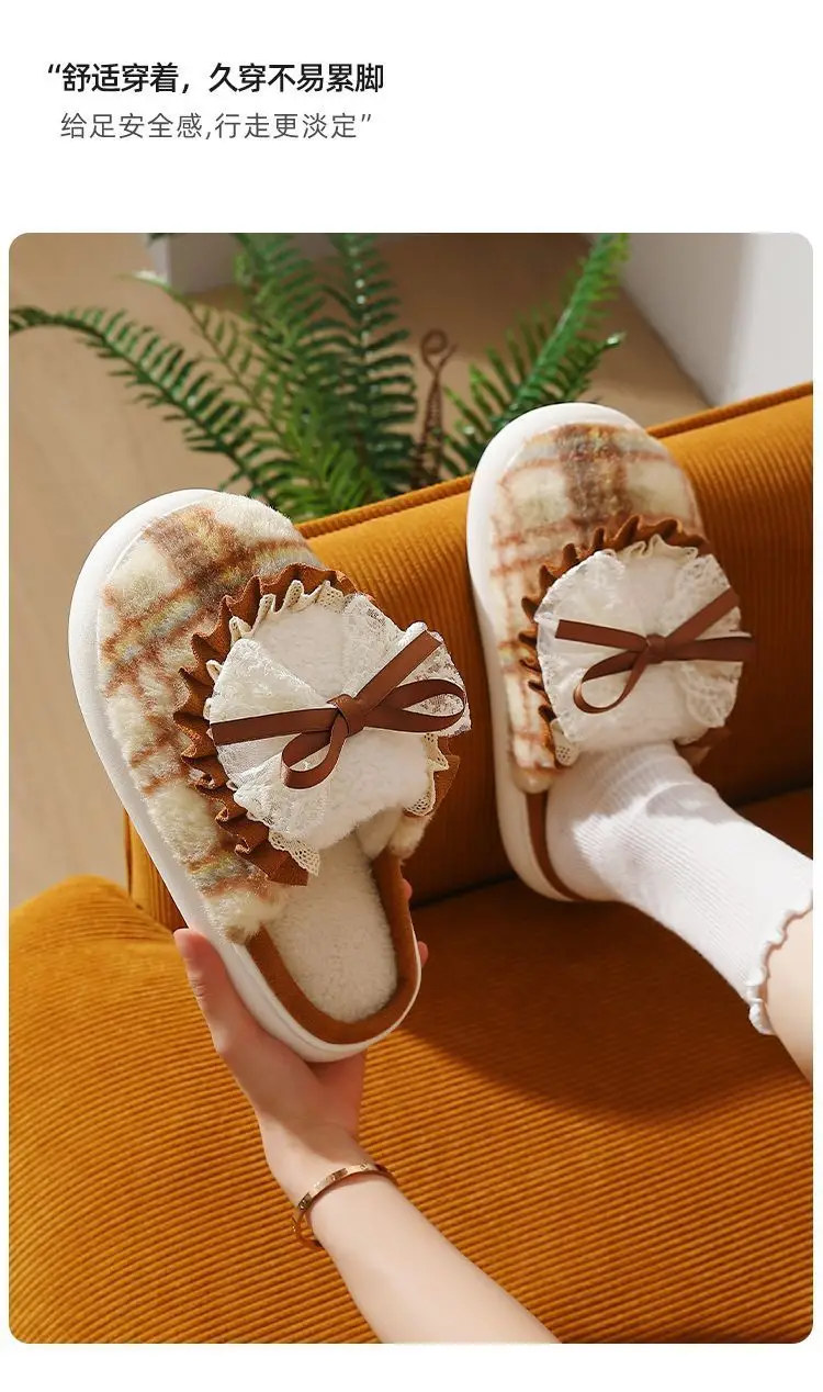 Bow Cotton Slippers Women Autumn Winter 2025 — feature 10