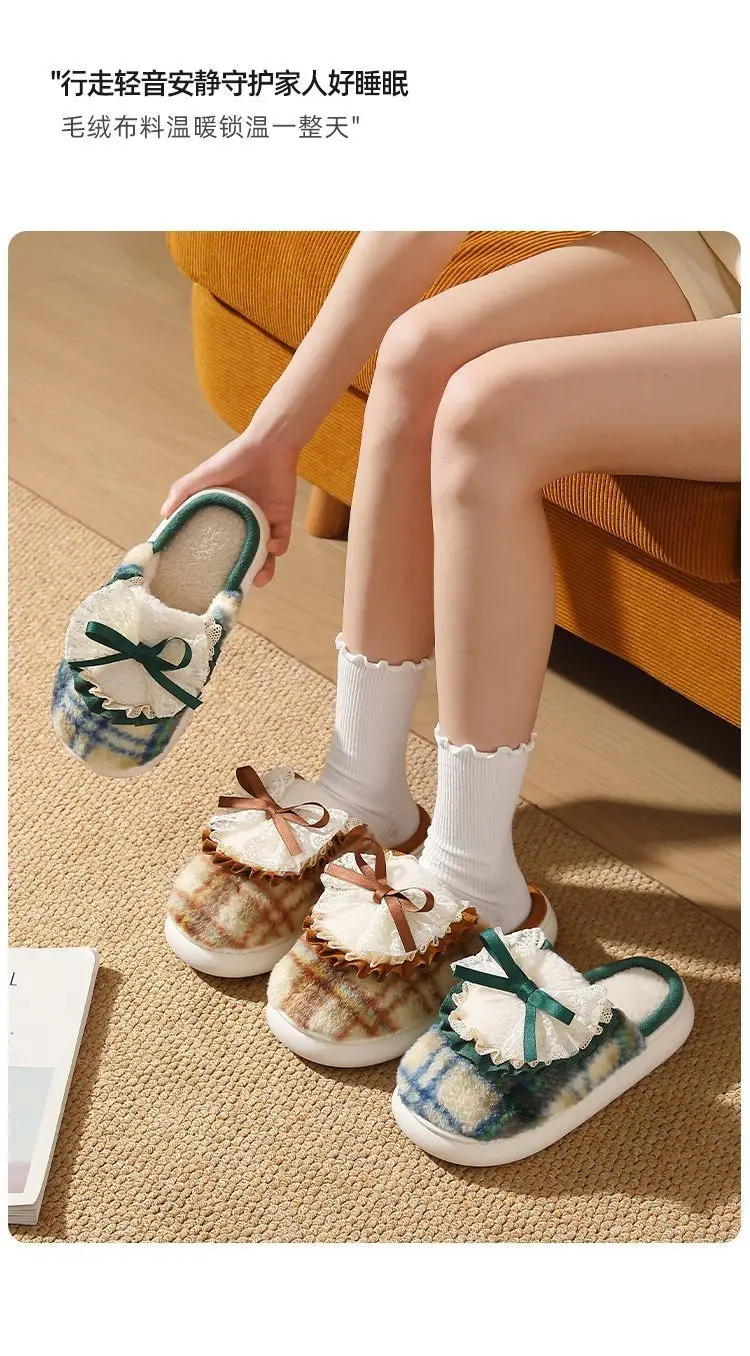 Bow Cotton Slippers Women Autumn Winter 2025 — feature 11