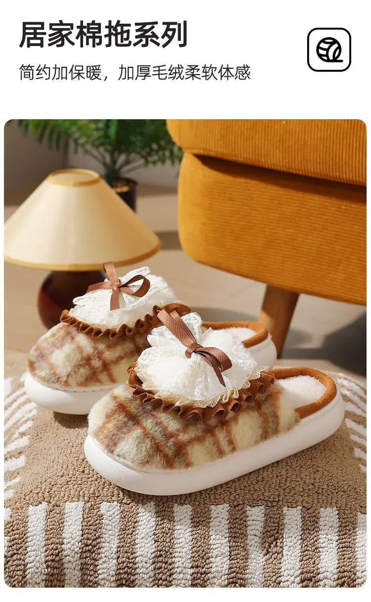 Bow Cotton Slippers Women Autumn Winter 2025 — feature 7