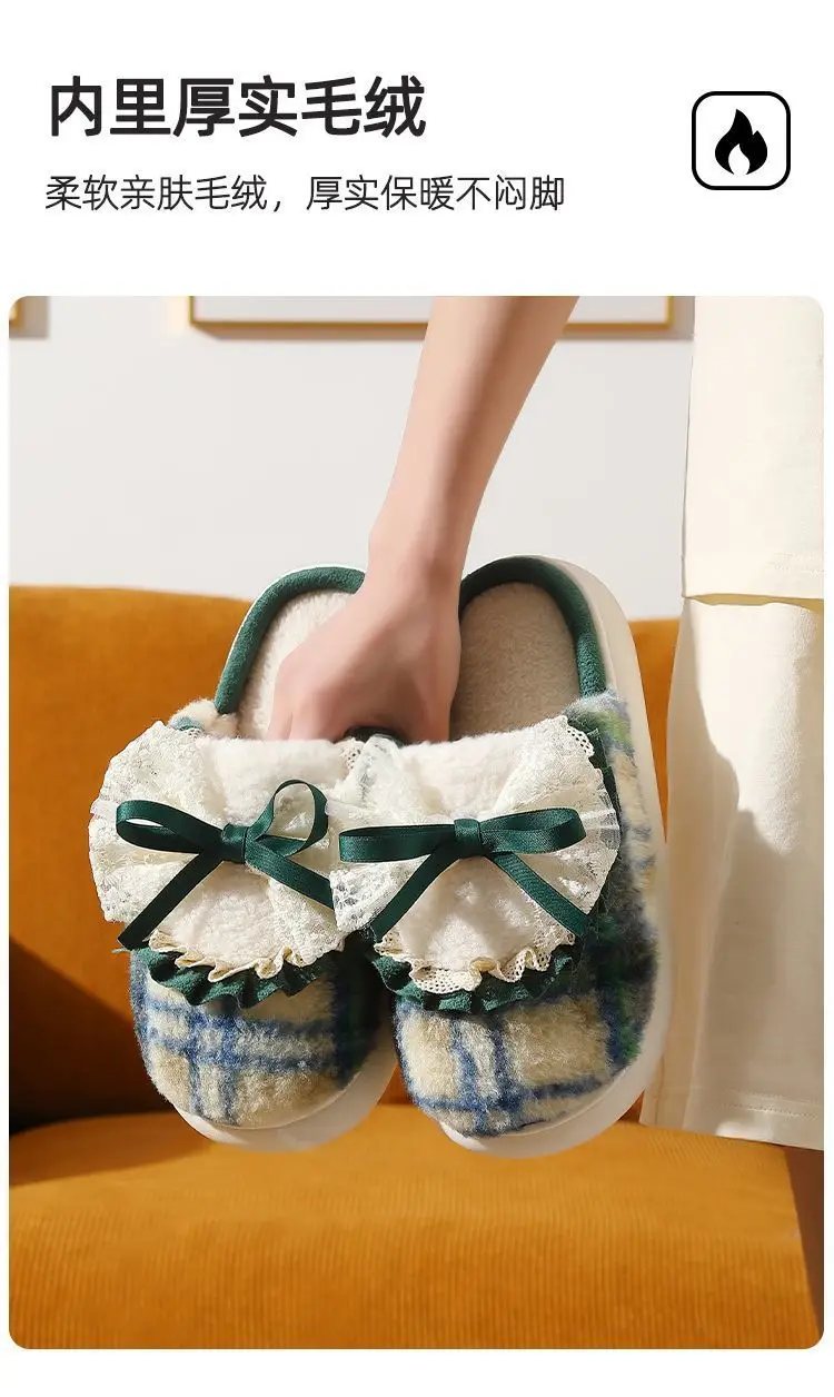 Bow Cotton Slippers Women Autumn Winter 2025 — feature 8