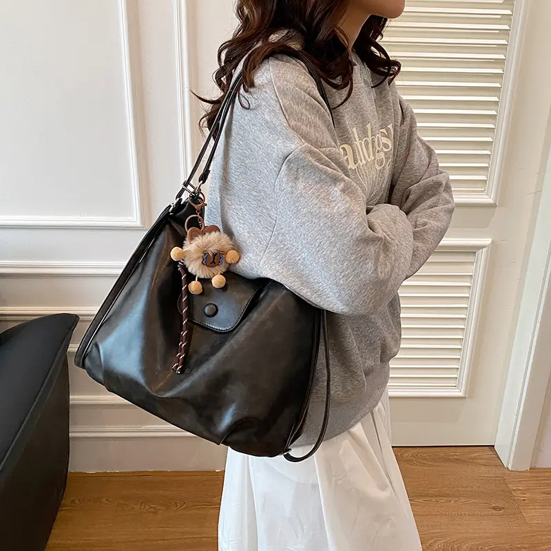 Retro Brown Leather Crossbody Bag for Women - Image 9