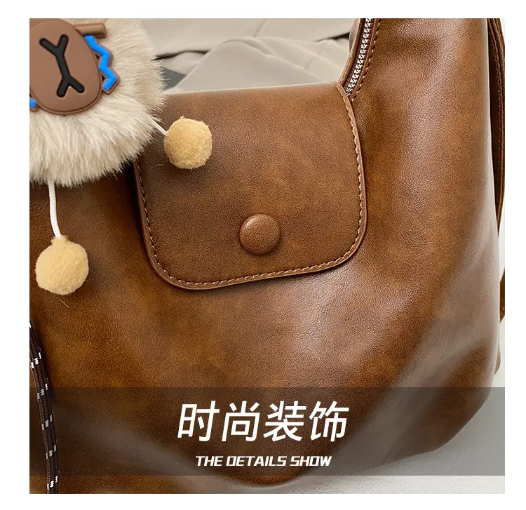 Retro Brown Leather Crossbody Bag for Women — feature 7