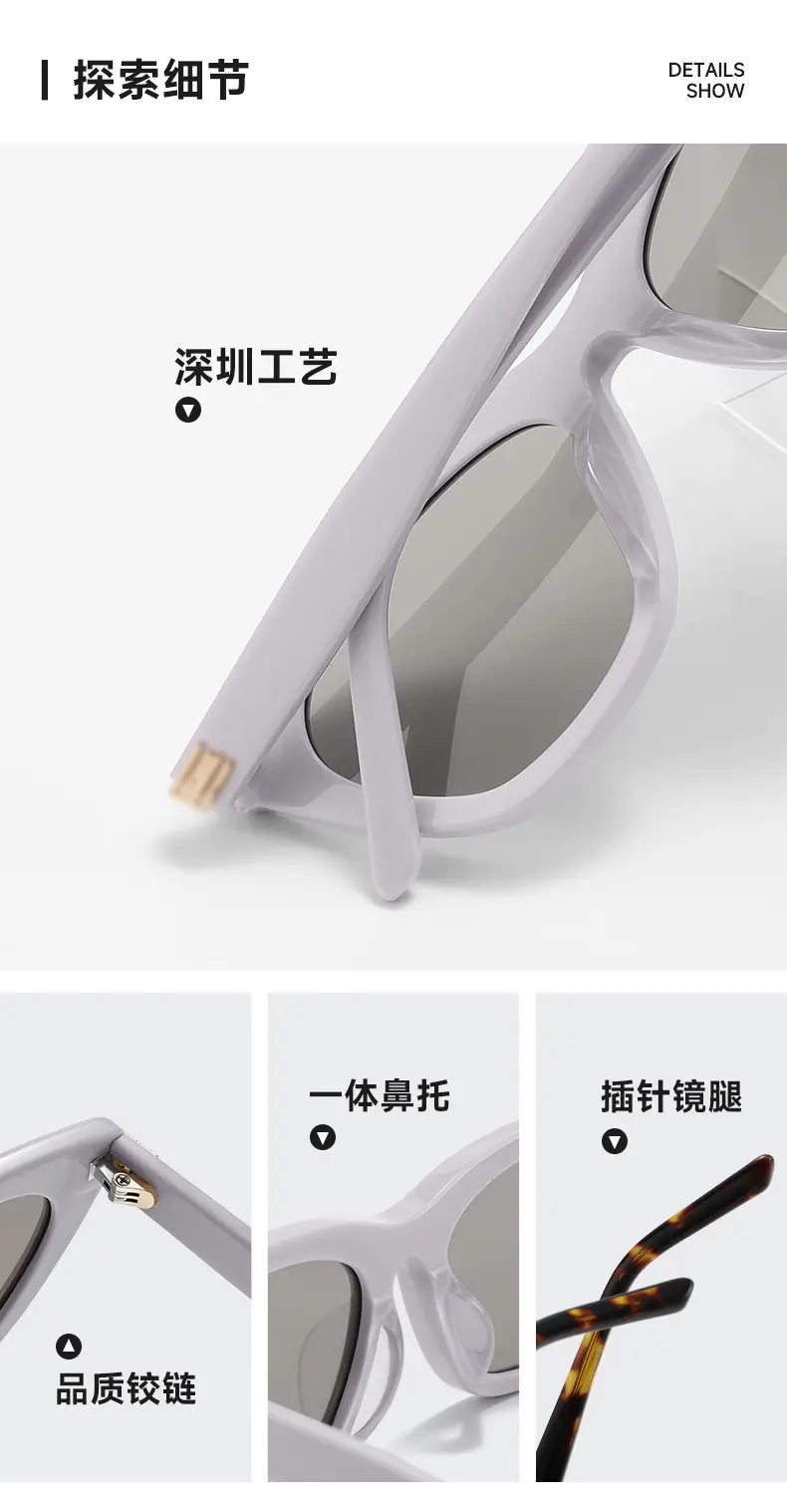 Wang Jia Er Cat Eye Sunglasses Black Frame Men Women — feature 6