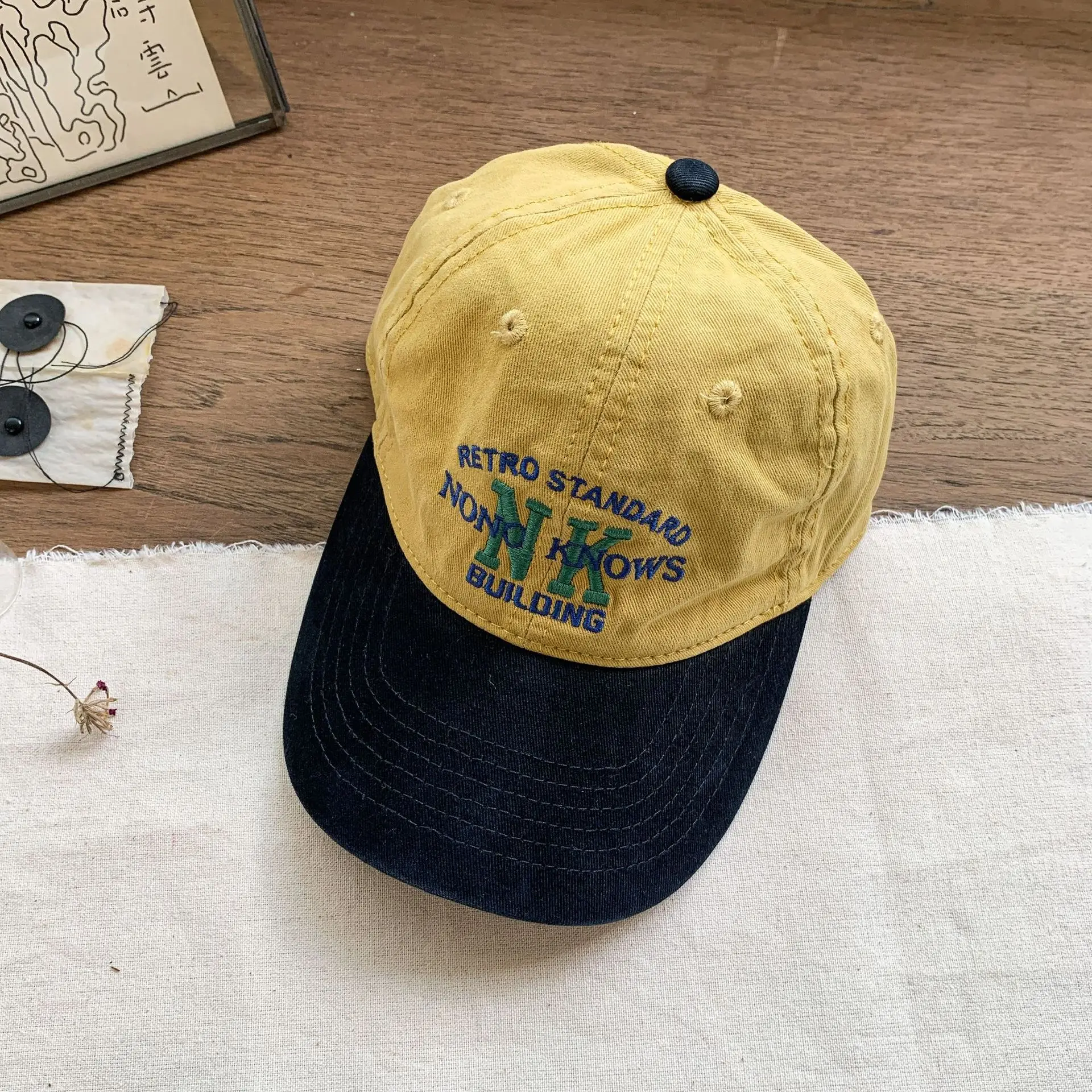 Girls Retro Blue Green Baseball Cap Autumn 2025 - Image 6