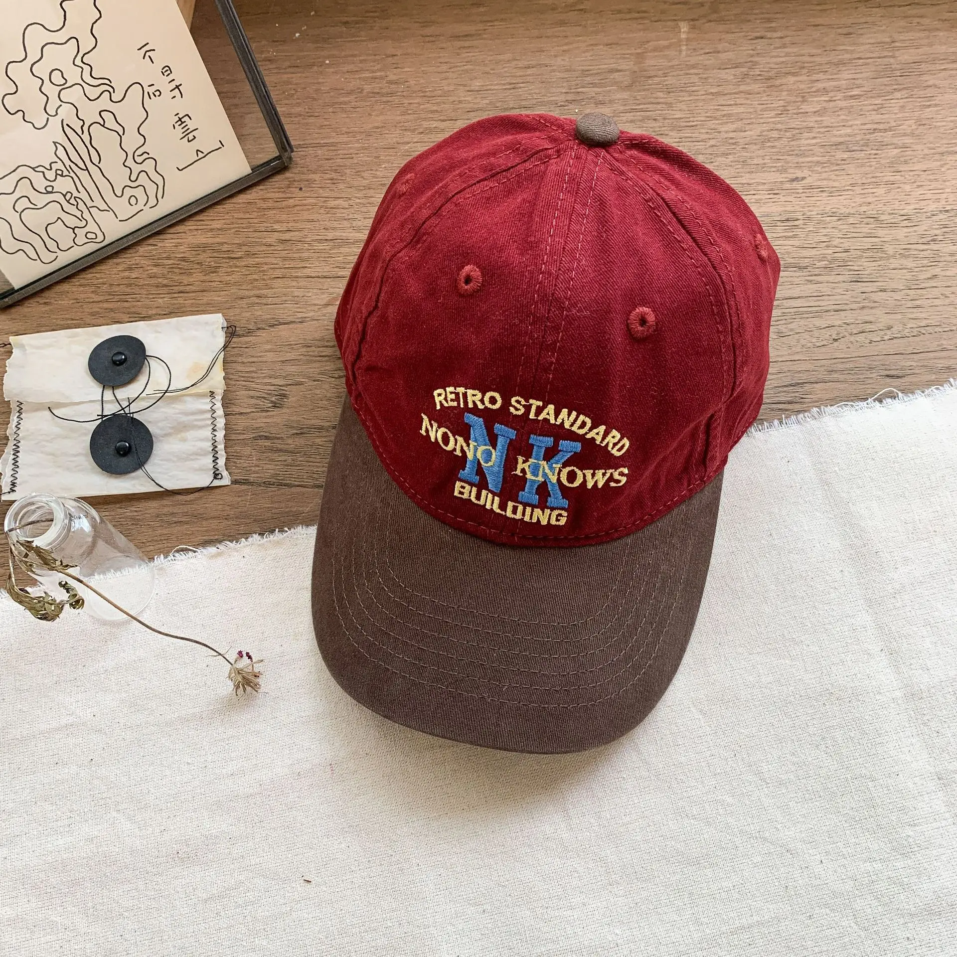 Girls Retro Blue Green Baseball Cap Autumn 2025 - Image 7