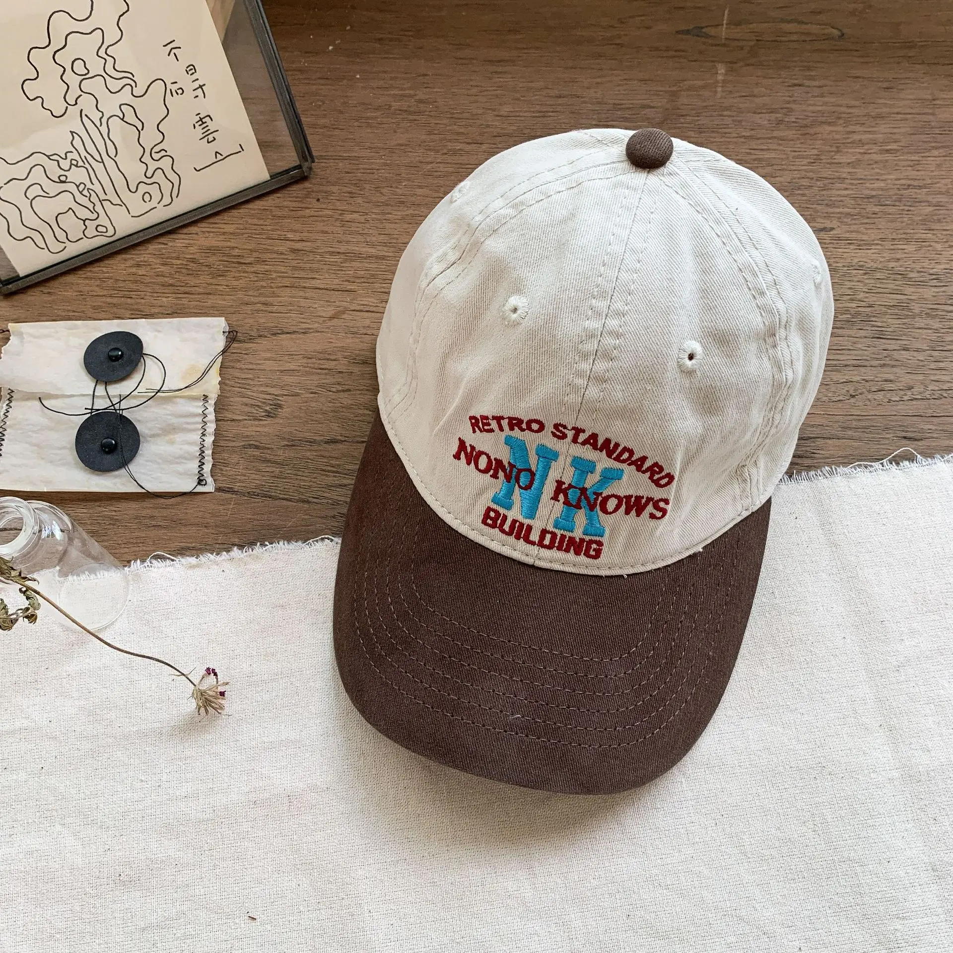 Girls Retro Blue Green Baseball Cap Autumn 2025 - Image 9