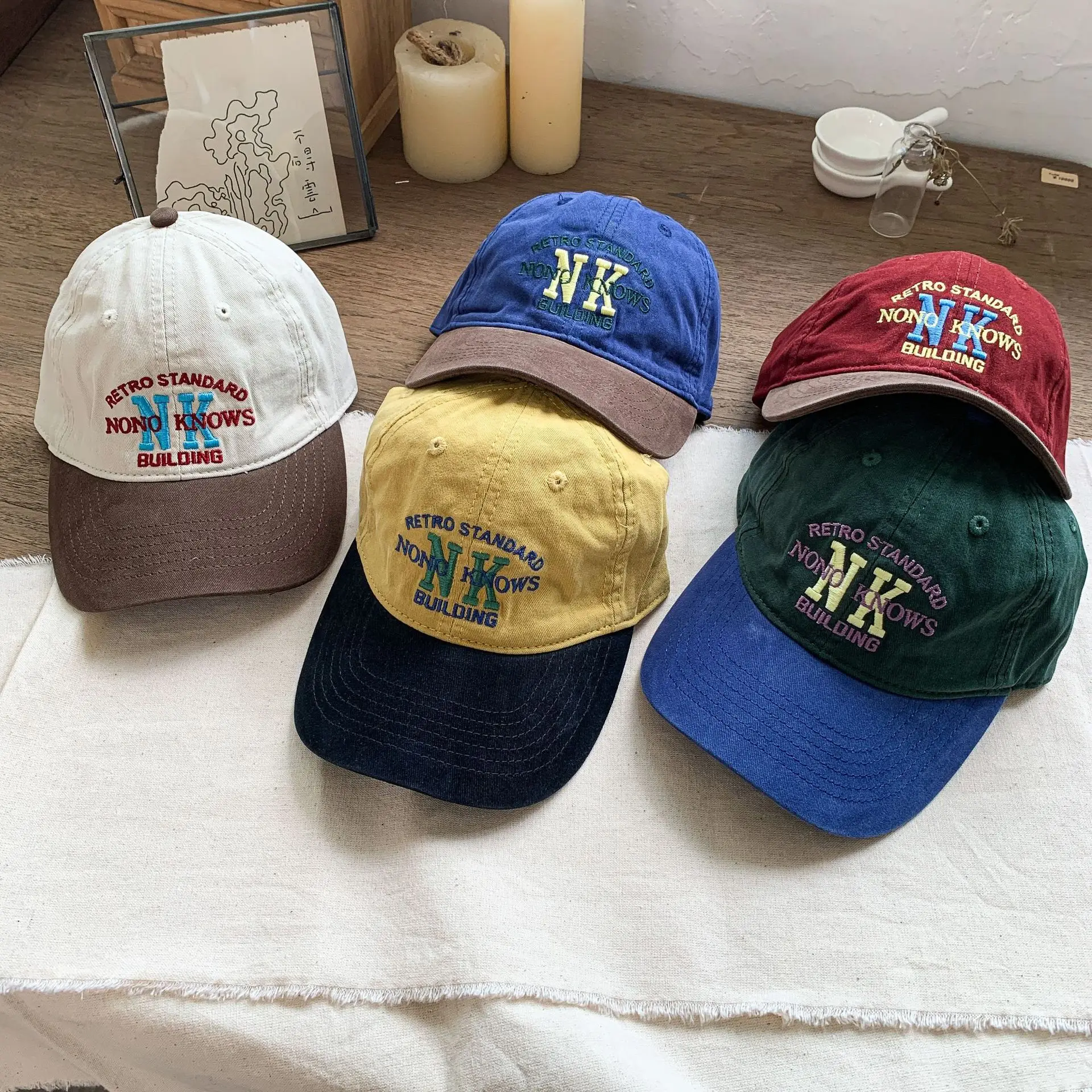 Girls Retro Blue Green Baseball Cap Autumn 2025 — feature 3