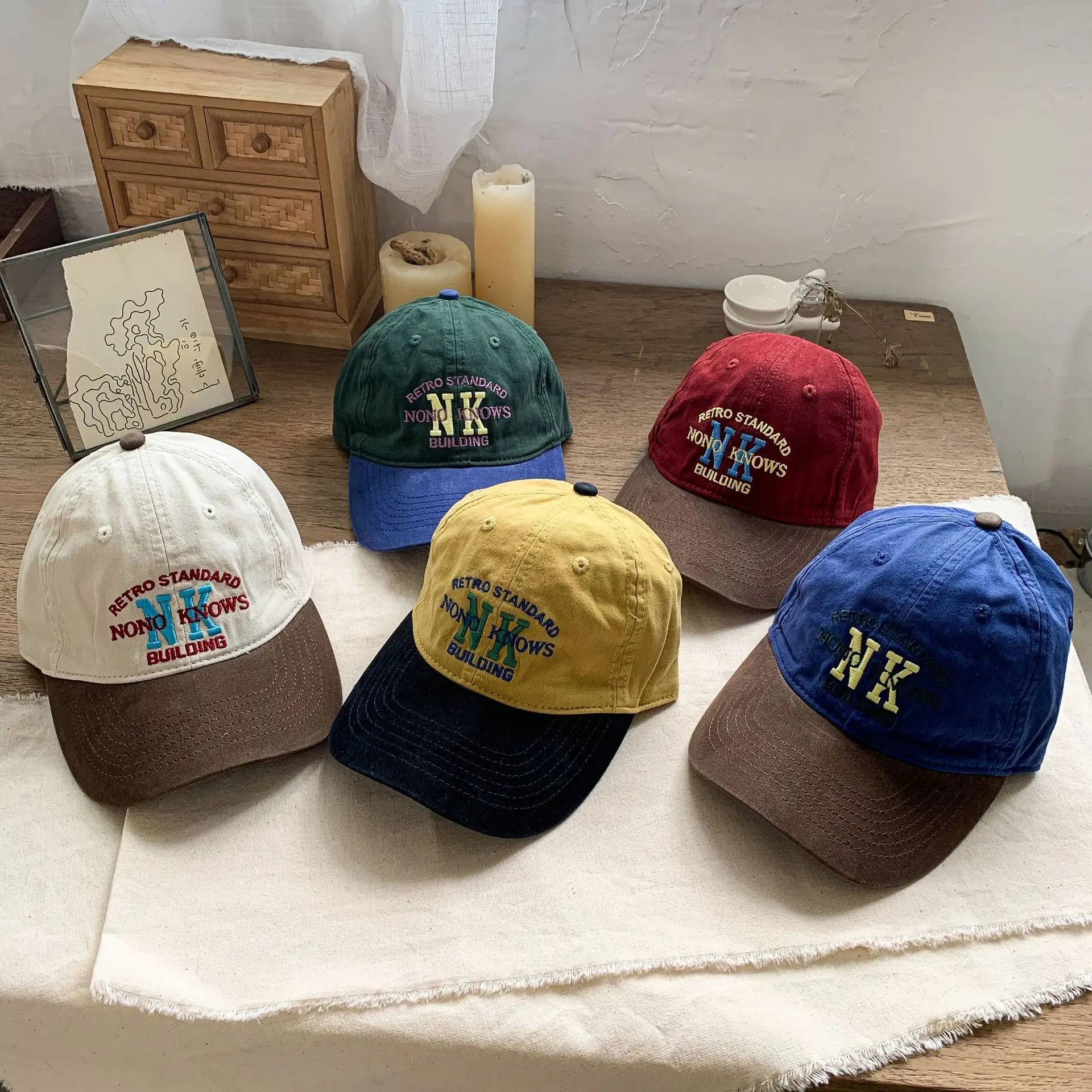 Girls Retro Blue Green Baseball Cap Autumn 2025 — feature 4