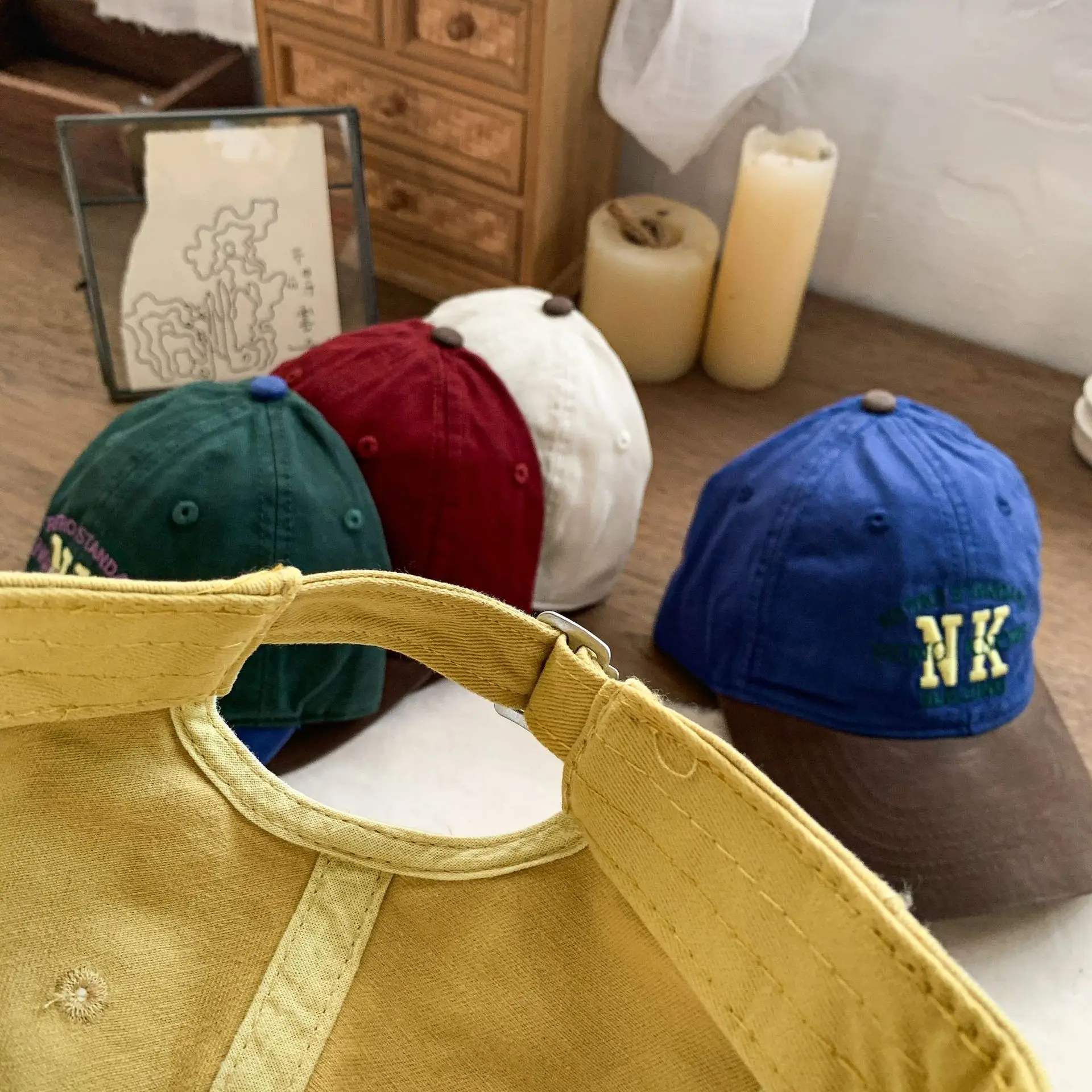 Girls Retro Blue Green Baseball Cap Autumn 2025 — feature 6