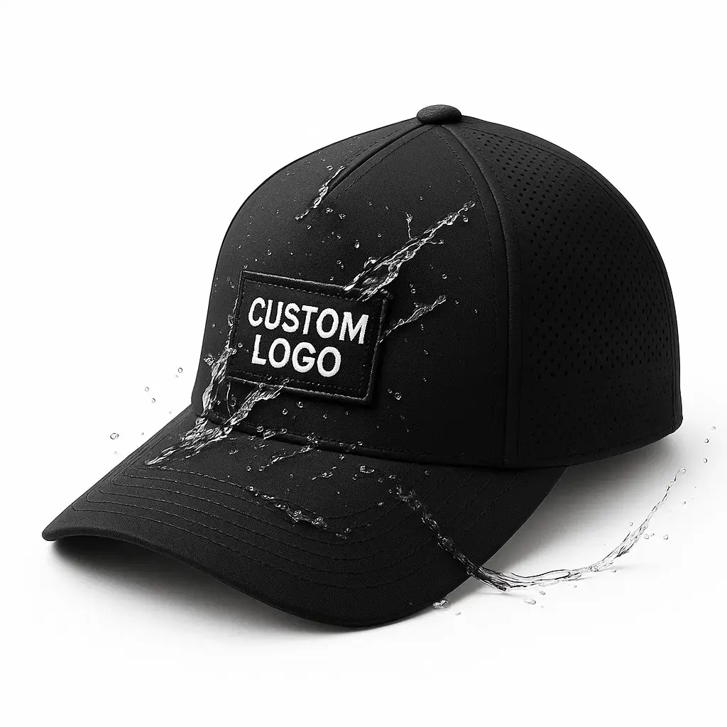 Men Black Mesh Logo Cap with Rhinestone Band