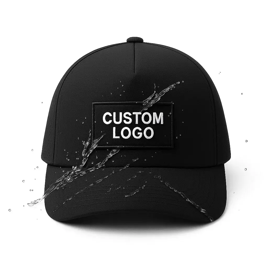 Men Black Mesh Logo Cap with Rhinestone Band