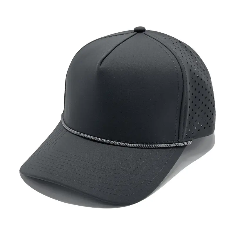 Men Black Mesh Logo Cap with Rhinestone Band
