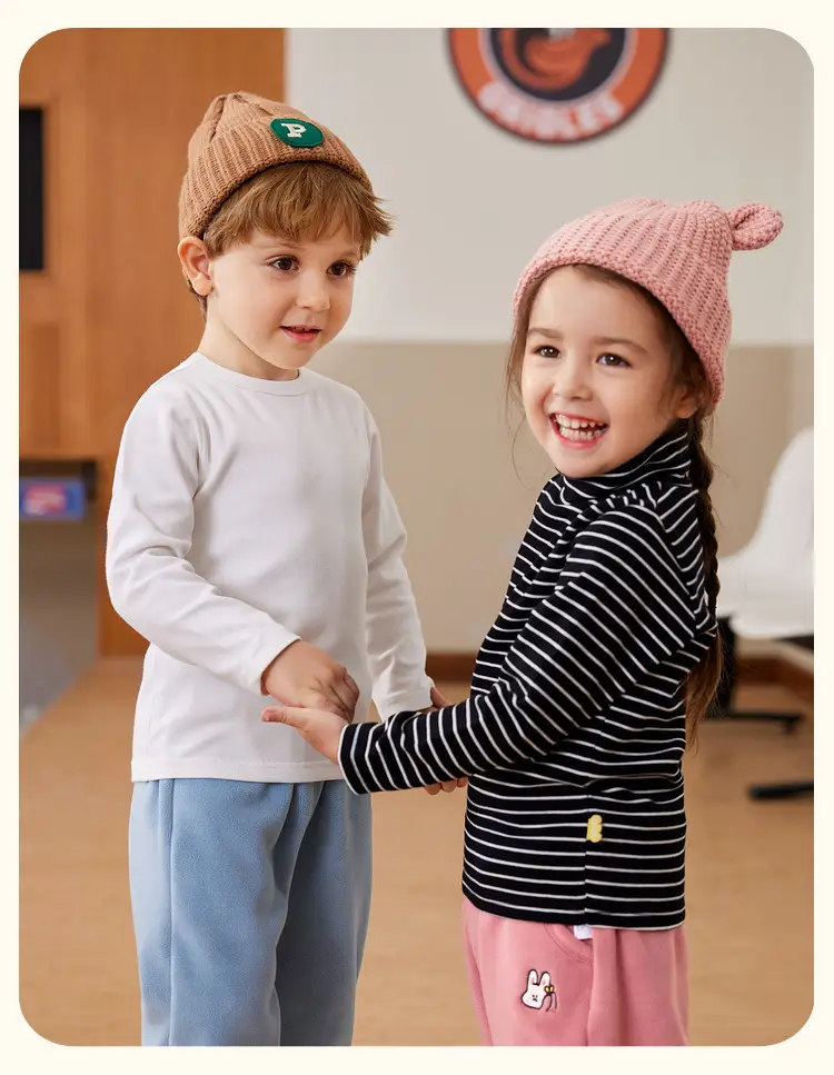 Dudu Cloud Faux Cotton T-Shirt Striped Black White Boys Spring Top — feature 27