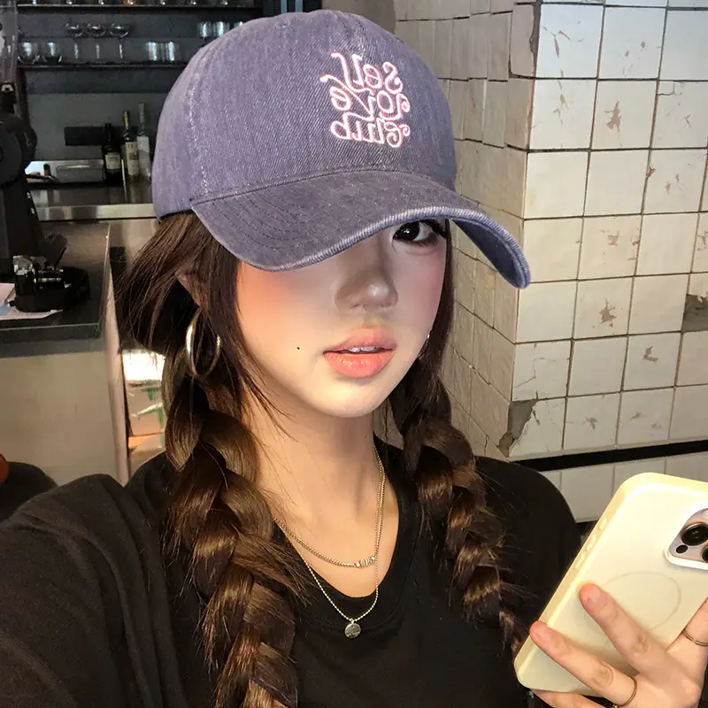 Black Embroidered Baseball Cap for Women 2025 - Image 5